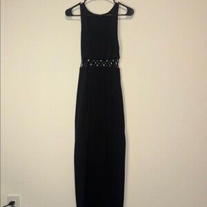 Material Girl Black Halter Sheath Dress